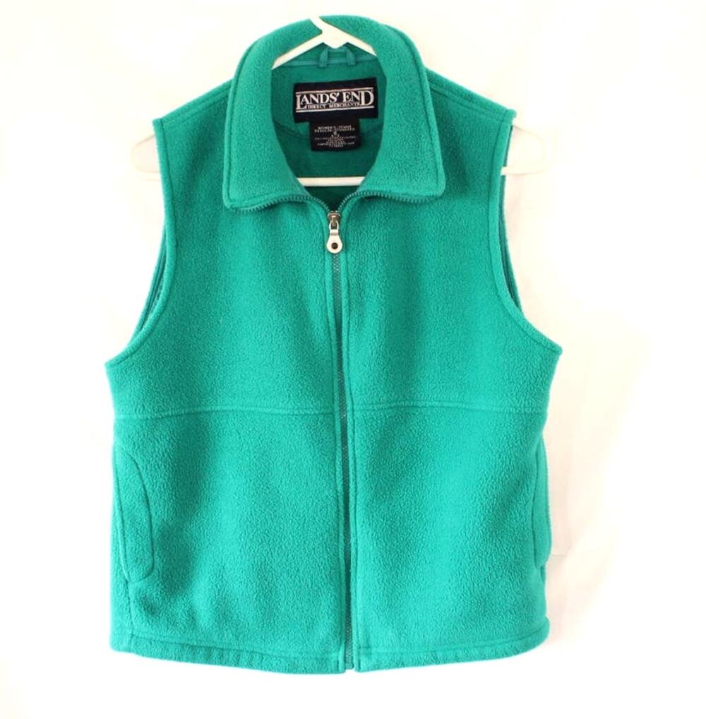 Land's End Womens Small (6-8) Green Vest